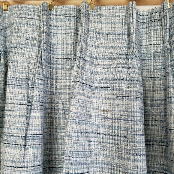 Vintage Accents Vtg Jc Penney Curtains 48w X 62l Tweed Print Pinch